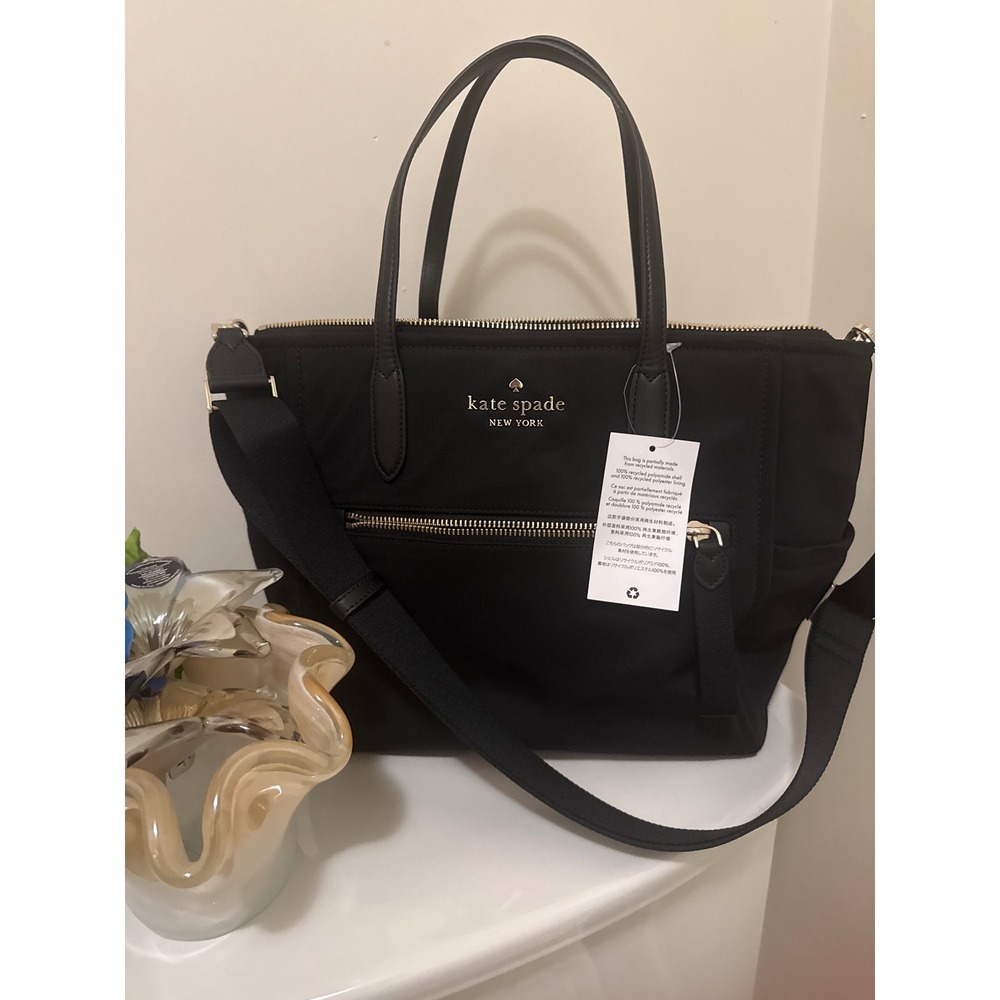Kate Spade Chelsea Medium Nylon Satchel Bag – Black (KC526) – NWT